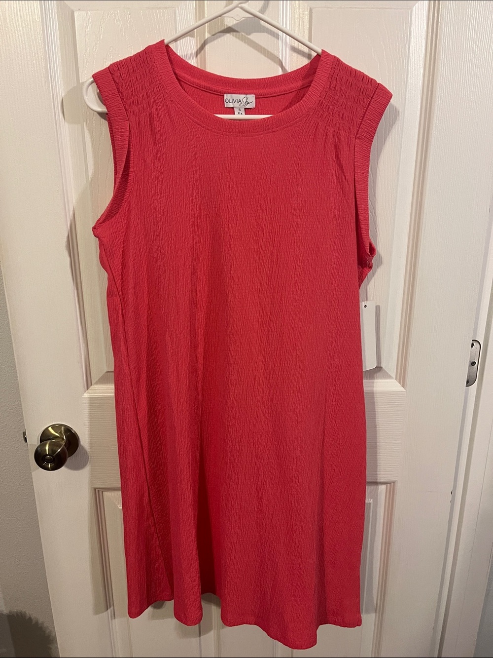 Olivia + Joy Pink Sleeveless Shift Dress
